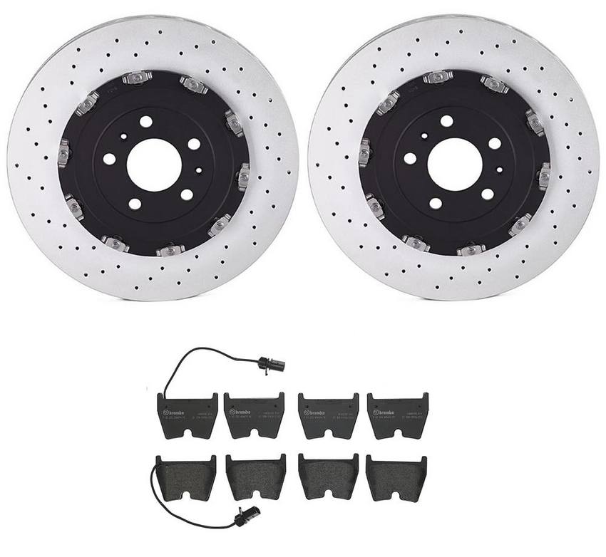 Brembo Brake Pads and Rotors Kit - Front (365mm) (Low-Met)